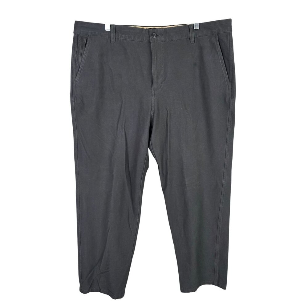 Mens Dockers Black Straight Fit Pants Stretch Cotton Blend Size 38